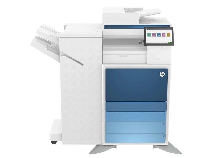 HP Color LaserJet Managed MFP E786 Series shown with a particular accessory configuration